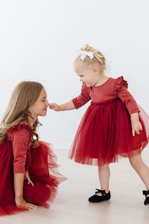 pumpkin-spice-shimmer-3-4-sleeve-tutu-dress Mila & Rose at Sophia's Style--12-24M--2